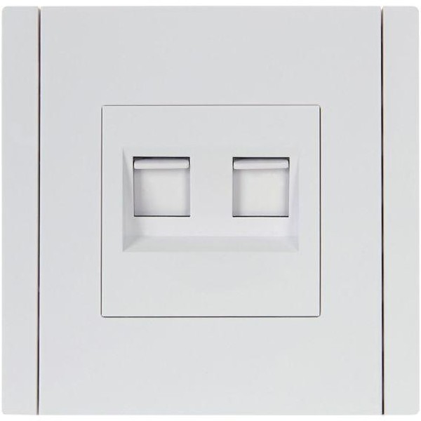 Фортепиано белый механизм RJ45 2x8(8) скрытая 2-ая кат.5е