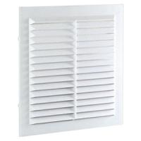 Решетка 150*150мм пластик белый неразъемная с москитной сеткой TDM 