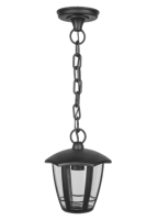 Светильник садово-парковый подвесной 60Вт E27 пластик черный IP44 6ти гранный