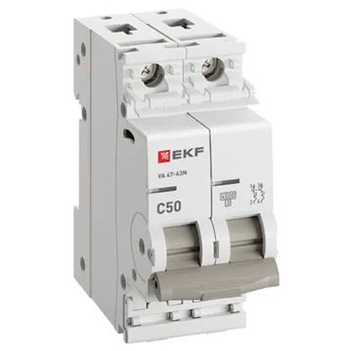 Автомат 2Р 50А C 4,5кА ВА47-63N EKF PROxima