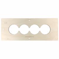 Шаблон для разметки установочных коробок на 4 отверстия 68мм