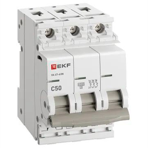 Автоматический выключатель ВА 47-63N 3P 50А (C) 4,5 кА PROXIMA EKF