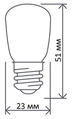 Лампа свд 220В E14 2Вт цилиндр матовая холодильник Navigator