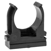 Держатель для трубы 25мм черный 100шт EKF 