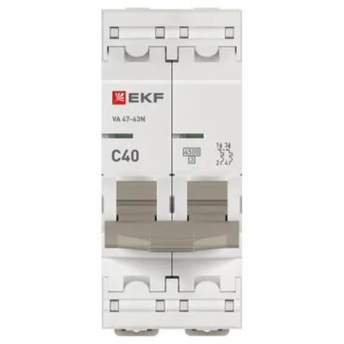 Автомат 2Р 40А C 4,5кА ВА47-63N EKF PROxima