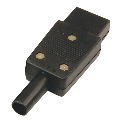 Разъем 10А 220В черный IP20 Rexant 