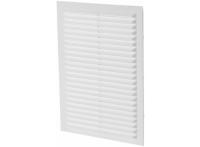 Решетка 170*250мм пластик белый неразъемная ERA с москитной сеткой