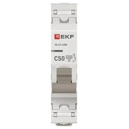 Автомат 1Р 50А C 4,5кА ВА47-63N EKF PROxima