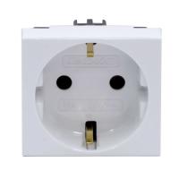 Вива белый розетка кабель-канал 1-мест заземление шторки IP20 