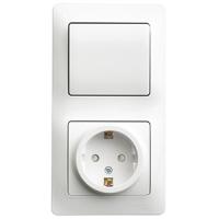 Глосса белый блок Р+В1кл скрытая вертикально заземление IP20