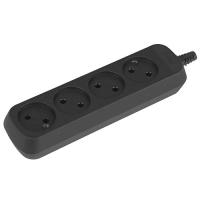 Колодка 4-мест 10А черный пластик IP20 ЭРА