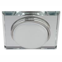 Светильник точечный GX53 квадрат зеркальный встраиваемый 