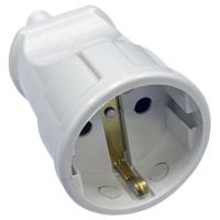 Розетка переносная 16А заземление белый пластик IP20 PlexUp