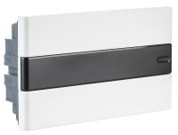 Бокс 18мод встраиваемый белый черная прозрачная дверь IP40 Trend ЭРА 