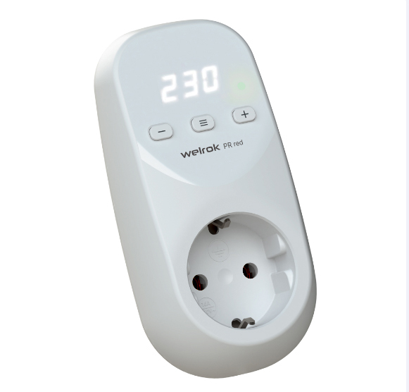 Реле напряжения 1ф 16А в розетку PR Welrok 