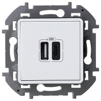 Инспириа белый розетка USB скрытая 2-ая тип А-С 240В/5В 3000мА