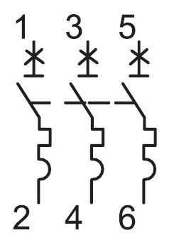 Автомат 3Р 25А C 6кА AV-6 EKF Averes 