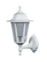 Светильник садово-парковый настенный 60Вт E27 пластик белый IP44 6ти гранный