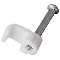 Скоба прямоугольная 10мм пластик  Rexant 50шт