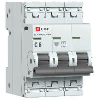 Автомат 3Р 6А C 6кА ВА47-63N EKF 