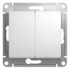 Глосса белый переключатель 2кл скрытая 10А IP20 