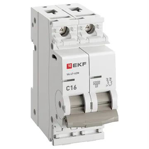 Автомат 2Р 16А C 4,5кА ВА47-63N EKF PROxima