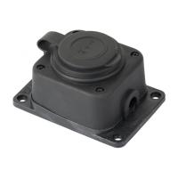 Колодка 1-мест 16А черный каучук заземление IP44 EKF