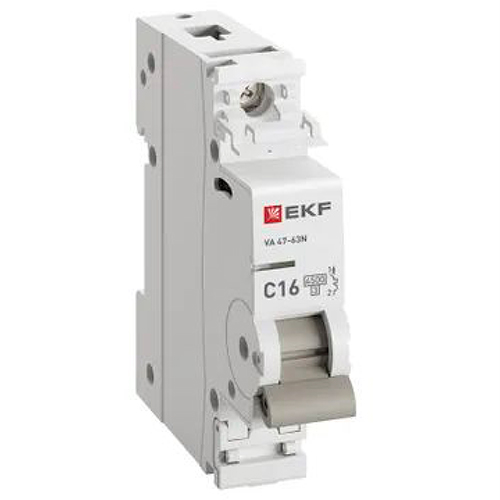 Автомат 1Р 16А C 4,5кА ВА47-63N EKF PROxima