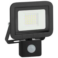 Прожектор свд 30Вт 6500К 2400лм черный датчик движения IP65 120° ЭРА 