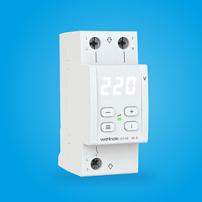 Реле напряжения 1ф 40А 2мод D2-40 Welrok 