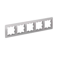 Atlas Design AIR алюминий/дымчатый черный рамка 5-ая универсально 