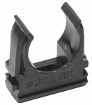 Держатель для трубы 20мм черный 100шт IEK 