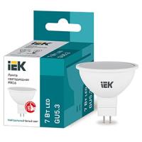 Лампа свд 220В GU5.3 7Вт 4000К 630лм MR16 матовая IEK 