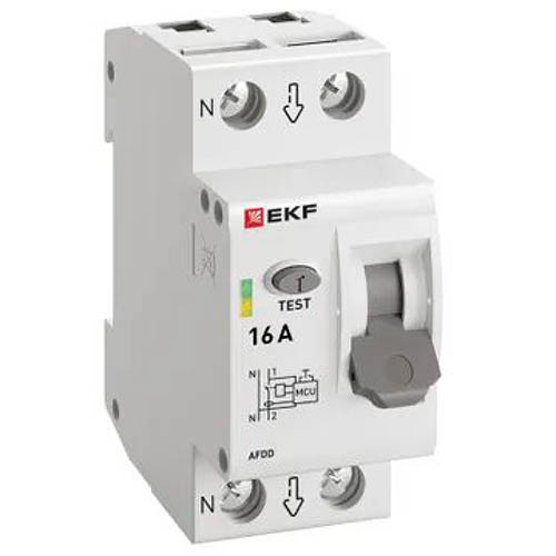 Устройство защиты от дугового пробоя (УЗДП) 1P+N 16А EKF PROxima afdd-2-16-pro