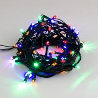 Гирлянда нить 5м мультицвет 50свд с контроллером IP20 зеленый провод 8режимов