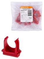 Держатель для трубы 20мм красный TDM 10шт 