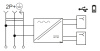 Фортепиано черный механизм розетки скрытая 1-мест заземление шторки USB IP20 3,1А