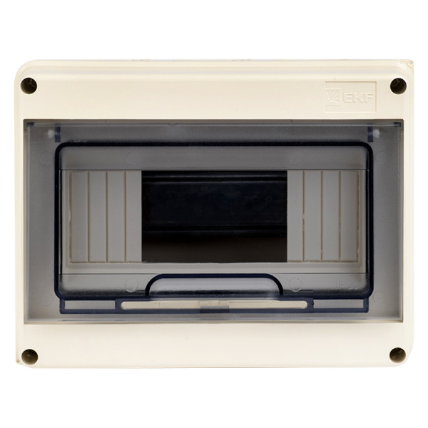 Бокс 8мод навесной серый прозрачная дверь IP65 ЩРН-ПГ EKF 