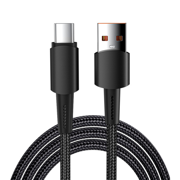 Кабель USB-A -Type-C 1м черный 6А Rexant