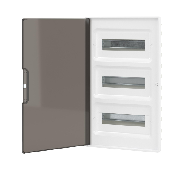 Бокс 36мод встраиваемый белый черная прозрачная дверь IP40 FRAME DKC