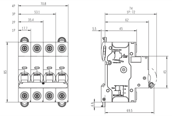 Автомат 3Р 20А C 6кА S9FN Systeme Electric Systeme9
