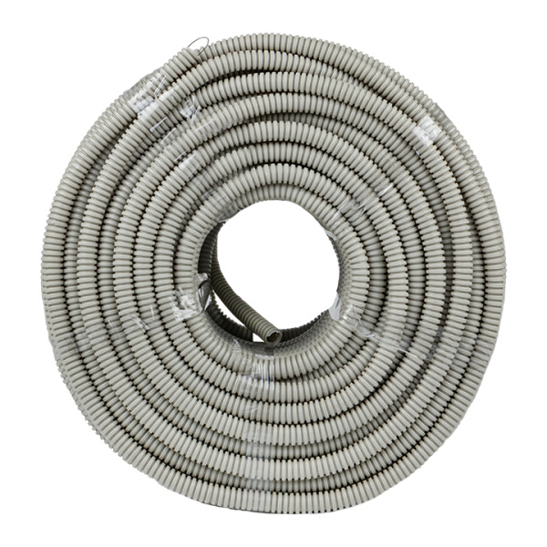 Труба гофра 16мм ПВХ 100м серый EKF с протяжкой 