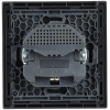Фортепиано серый розетка скрытая 1-мест заземление шторки USB IP20 3,1А