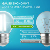 Лампа шар свд Е27 12Вт 4100К 750лм G45 прозрачный филамент Gauss 
