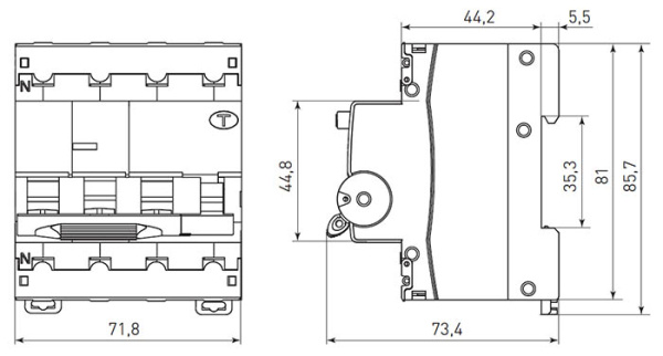 Дифавтомат 4Р 16А C тип A 30мА 6кА 4мод АВДТ-63N EKF PROxima
