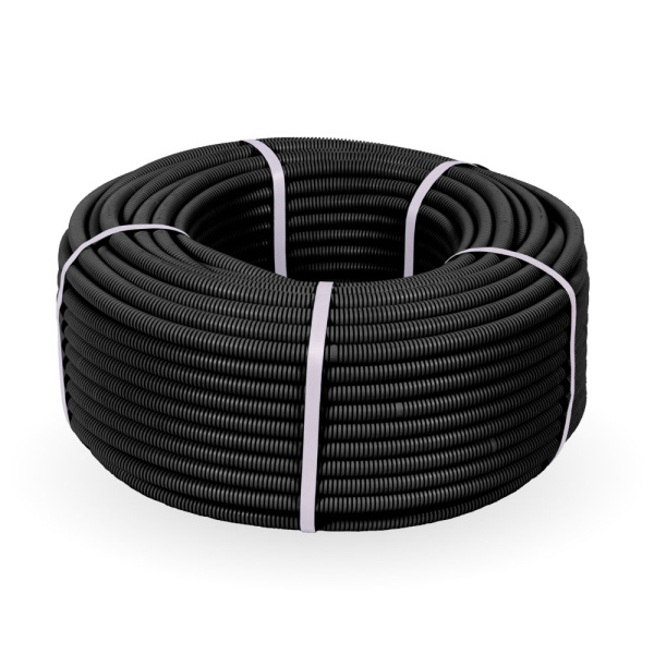 Труба гофра 16мм ПНД легкая черный с протяжкой ПРОМРУКАВ 